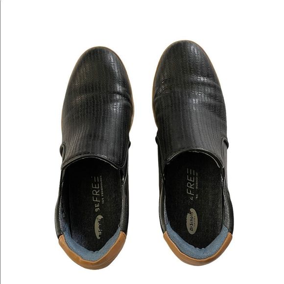 DR SCHOLLS IF ONLY SLIP ON WEDGE SNEAKER Black and White Size 8 - Picture 3 of 7